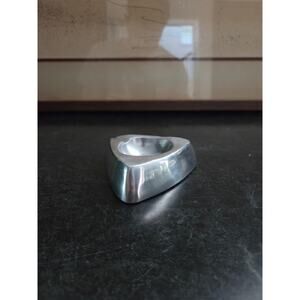 Vintage Aluminum Ashtray 3.5" Mid Century Modern Space Age Triangular Design